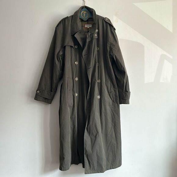 Vintage Giorgio Armani Long Trench Coat Size 44